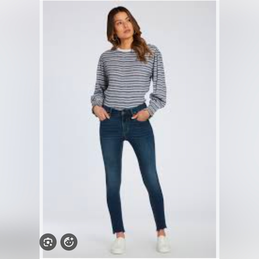 Dear John Gisele High Waisted Skinny Jean, Frayed Ankle